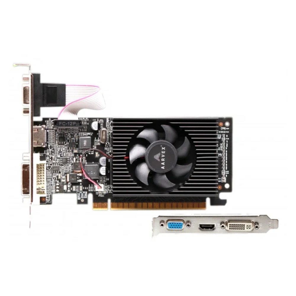 Aarvex Nvidia Graphic Card GT610 2GB DDR3 With HDMI, DVI, VGA Ports view 2